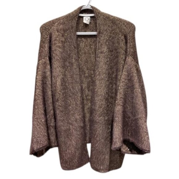 Akemi + Kin brown/gold knitted cardigan sweater size O/S - Picture 3 of 5